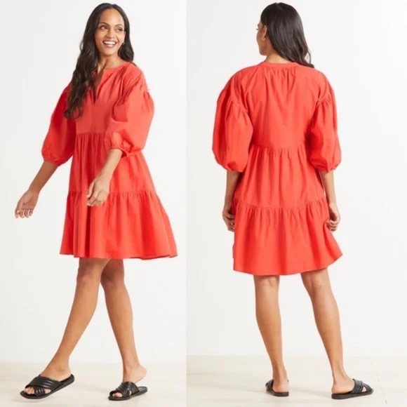 Sundry for Evereve - The Anywhere Easy Dress, Size 0 (XS) Coral Pink - Picture 3 of 16